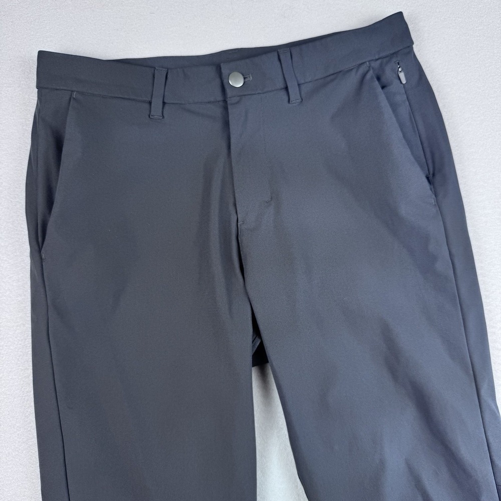 Lululemon Commission Pant Men 31x29 Slim Gray Warpstreme Golf Chino Trouser